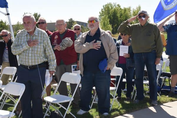 AURORAVeterans gathered for the annual In God We Trust Mass and event at the Colorado Freedom Memorial on Saturday, September 21, 2024. (Photo by James Baca)