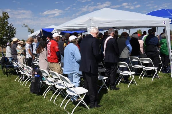 AURORAVeterans gathered for the annual In God We Trust Mass and event at the Colorado Freedom Memorial on Saturday, September 21, 2024. (Photo by James Baca)