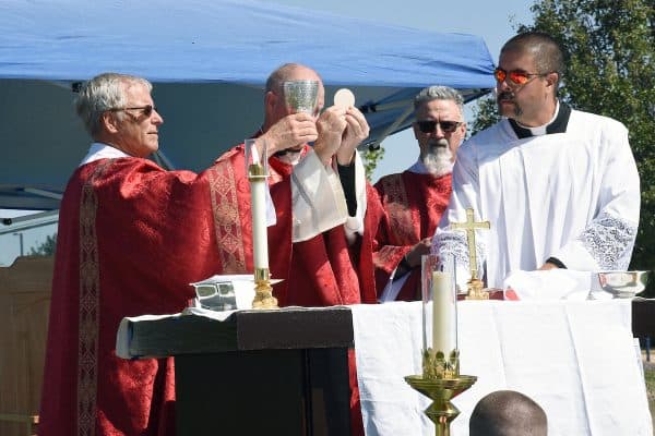 AURORAVeterans gathered for the annual In God We Trust Mass and event at the Colorado Freedom Memorial on Saturday, September 21, 2024. (Photo by James Baca)