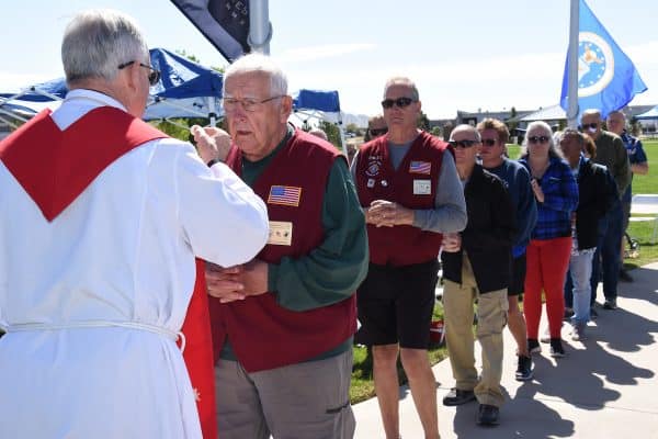 AURORAVeterans gathered for the annual In God We Trust Mass and event at the Colorado Freedom Memorial on Saturday, September 21, 2024. (Photo by James Baca)